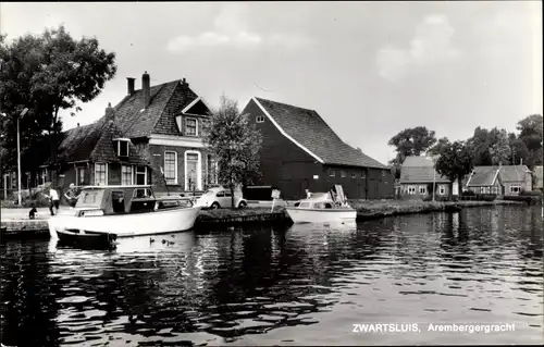 Ak Zwartsluis Overijssel Niederlande, Arembergergracht, Boote