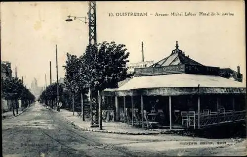 Ak Ouistreham Calvados, Avenue Michel Labien, Hotel de la marine