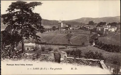 Ak Sare Pyrénées Atlantiques, Vue generale