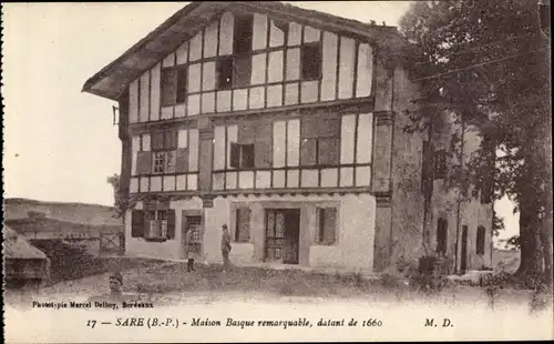 Ak Sare Pyrénées Atlantiques, Maison Basque remarquable