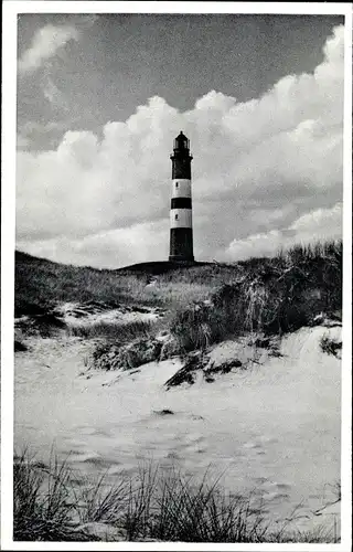 Ak Insel Amrum in Nordfriesland, Ansicht vom Leuchtturm, Dünen