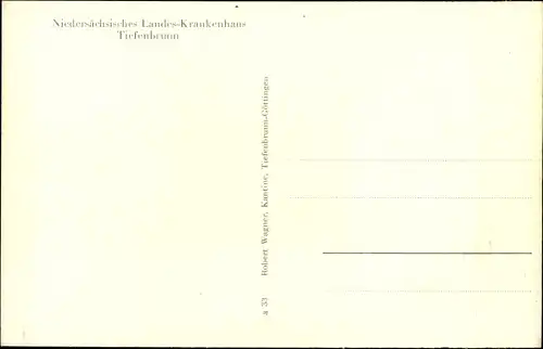 Ak Tiefenbrunn Rosdorf Niedersachsen, Niedersächsisches Landeskrankenhaus