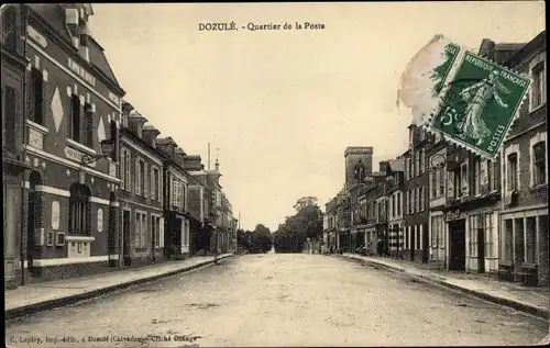 Ak Dozulé Calvados, Quartier de la Poste