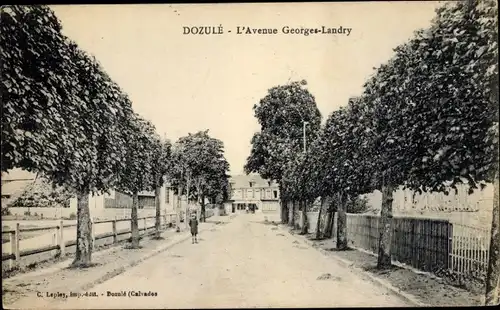 Ak Dozulé Calvados, L'Avenue Georges Landry