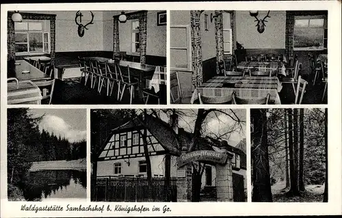 Ak Bad Königshofen im Grabfeld in Unterfranken, Waldgaststätte Sambachshof