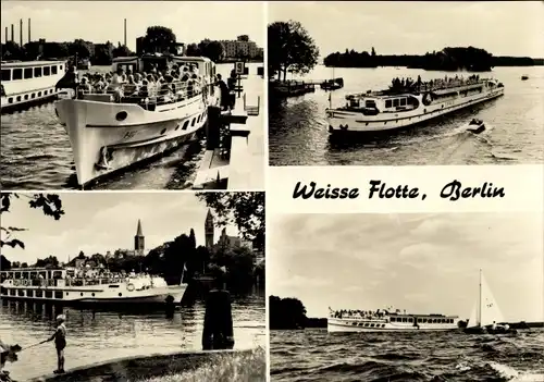 Ak Weiße Flotte Berlin, Salondampfer Spree, Touristen Kabinenschiff, P 172