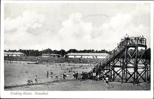 Ak Wedau Duisburg im Ruhrgebiet, Partie im Strandbad