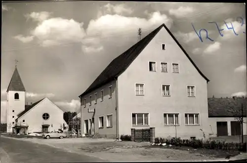 Ak Schwarzenbruck in Mittelfranken Bayern, Gasthof Metzgerei Hubertus