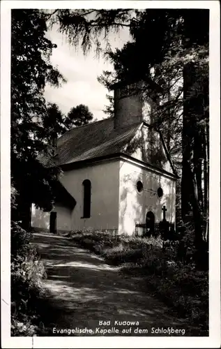 Ak Kudowa Zdrój Bad Kudowa Schlesien, Evangelische Kapelle auf dem Schloßberg