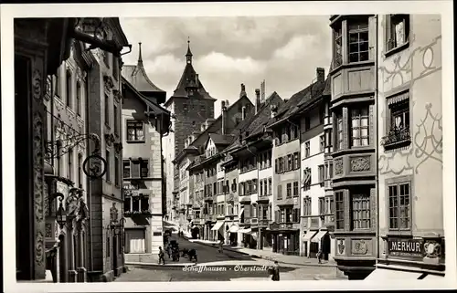 Ak Kanton Schaffhausen, Blick  auf die Oberstadt, Merkur