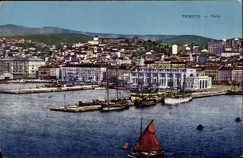 Ak Triest Trieste Friuli Venezia Giulia, Porto