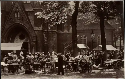 Ak Elmshorn in Holstein, Wochenmarkt