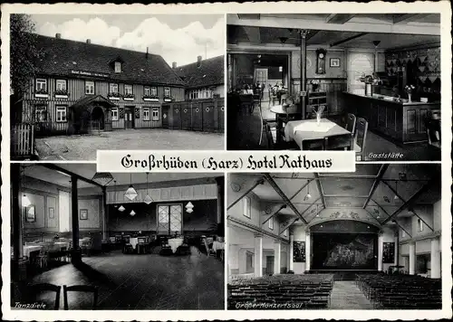 Ak Groß Rhüden Seesen am Harz, Hotel Rathaus, Konzertsaal