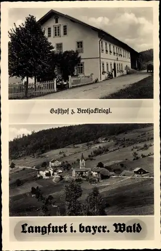 Ak Langfurth Schöfweg in Niederbayern, Gasthof zum Brotjacklriegl, Inh. L. Ranzinger, Panorama