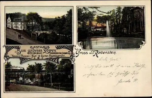 Ak Rabenstein Chemnitz, Gasthaus zum goldenen Löwen