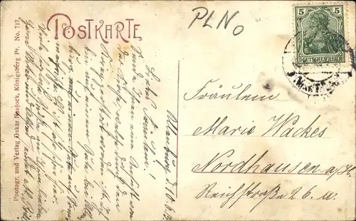 Ak Druschba Allenburg Ostpreußen, Teilansicht mit Kirche