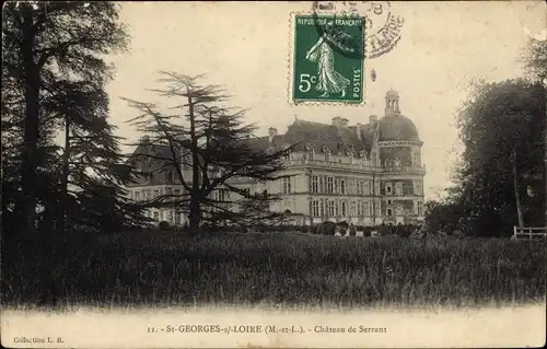 Ak Saint Georges sur Loire Maine-et-Loire, Chateau de Serrant