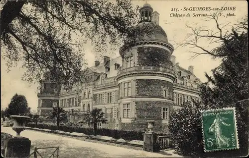 Ak Saint Georges sur Loire Maine-et-Loire, Chateau de Serrant