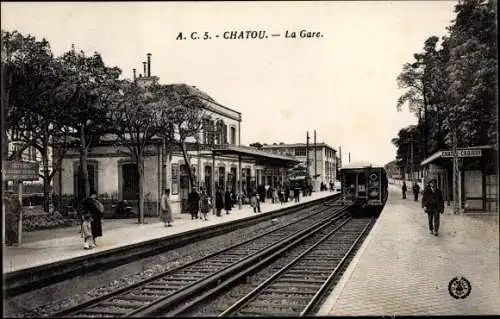 Ak Chatou Yvelines, La Gare