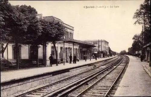 Ak Chatou Yvelines, La Gare