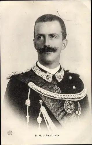 Ak Victor Emanuel III, König von Italien, Portrait in Paradeuniform