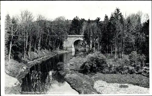 Ak Feucht im Nürnberger Land, Schwarzachtal mit Kanalbrücke