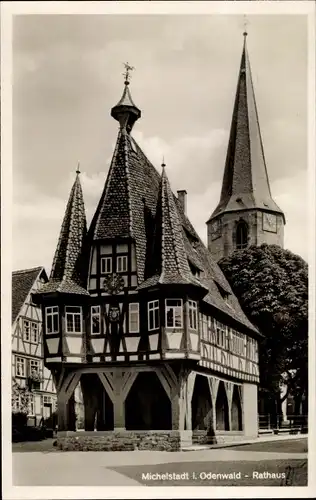 Ak Michelstadt im Odenwald, Rathaus