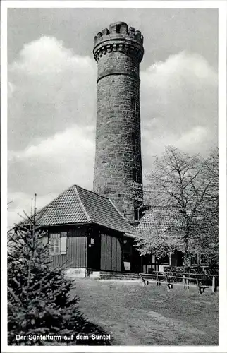 Ak Bad Münder am Deister, Süntelturm, Wegweiser