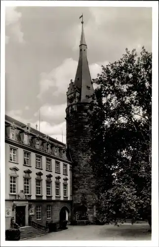 Ak Erbach im Odenwald Hessen, Bergfried des Schlosses