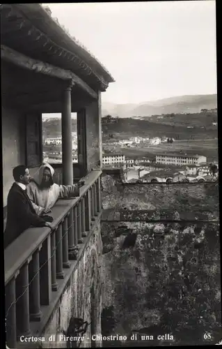 Ak Firenze Florenz Toscana, Chiostrino di una cella, Certosa di Firenze