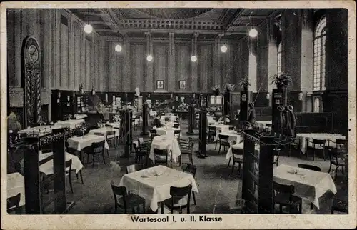 Ak Hagen in Westfalen, Wartesaal I. u. II. Klasse, Hauptbahnhof, Gaststätte