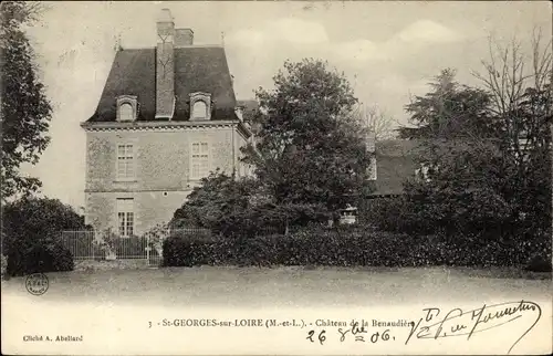 Ak Saint Georges sur Loire Maine-et-Loire, Chateau de la Benaudière