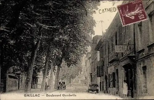 Ak Gaillac Tarn, Boulevard Gambetta