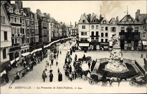 Ak Abbeville Somme, La Procession de Saint Vulfran