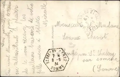 Buchstaben Ak Abbeville Somme, Souvenir, Rosen, Stiefmütterchen