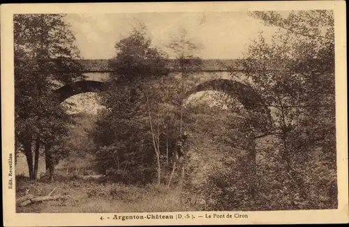 Ak Argenton Chateau Deux Sèvres, Le Pont de Ciron