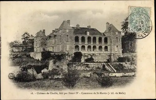 Ak Saint Martin lès Melle Deux Sèvres, Château de Chaillé