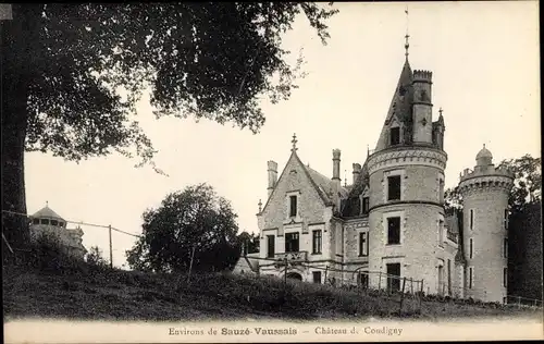 Ak Sauzé Vaussais Deux Sèvres, Chateau de Coudigny