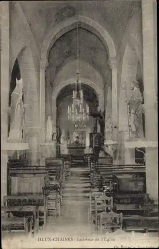 Ak Deux Chaises Allier, Interieur de l'Eglise