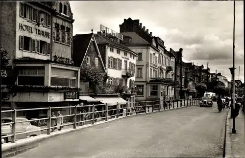 Ak Rüdesheim am Rhein, Rheinstraße, Hotel Traube