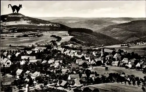 Ak Strümpfelbrunn Waldbrunn Odenwald, Fliegeraufnahme vom Ort