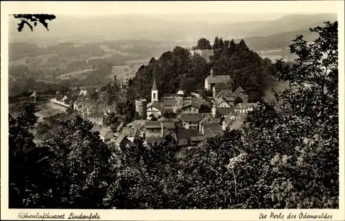 Ak Lindenfels im Odenwald, Teilansicht vom Ort