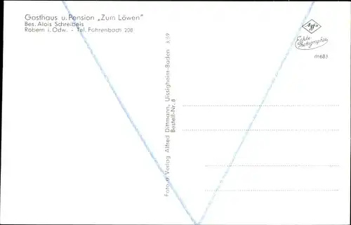 Ak Robern Fahrenbach im Odenwald, Gasthof Zum Löwen, Kirche, Teilansichten