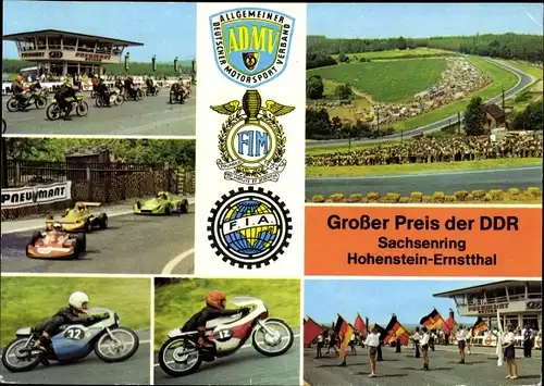 Ak Hohenstein Ernstthal Landkreis Zwickau, Großer Preis der DDR, Sachsenring, Motorradrennen