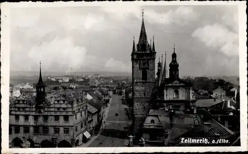 Ak Litoměřice Leitmeritz Region Aussig, Blick auf den Ort