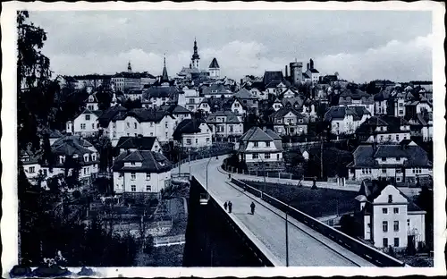 Ak Tábor Südböhmen, Blick auf den Ort