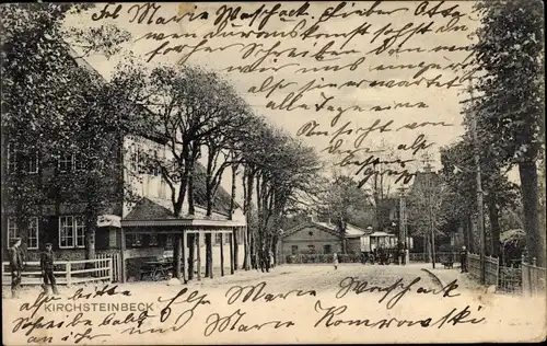 Ak Hamburg Billstedt Kirchsteinbek, Straßenpartie, Gasthaus