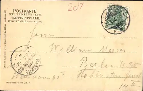 Ak Ahrensburg in Schleswig Holstein, Steinkamp, Straßenpartie im Ort