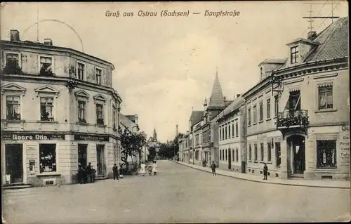 Ak Ostrau in Sachsen, Hauptstraße, Handlung Georg Otto