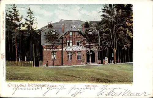 Ak Wałbrzych Waldenburg Schlesien, Stadtpark